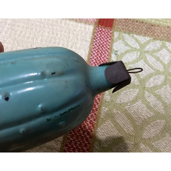 Antique USSR Painted Glass Christmas Fir-Tree Ornament Decoration Pickle - Picture 11 of 12